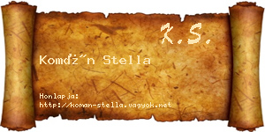 Komán Stella névjegykártya